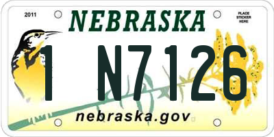 NE license plate 1N7126