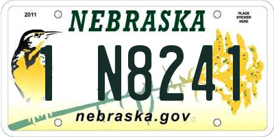 NE license plate 1N8241