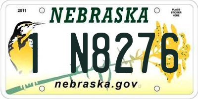NE license plate 1N8276