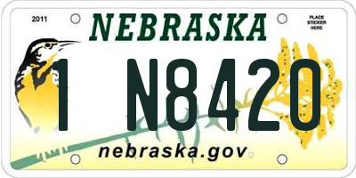 NE license plate 1N8420