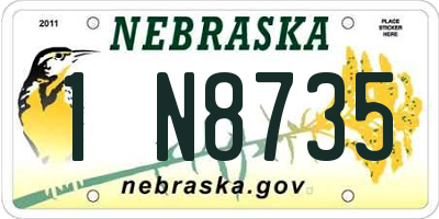 NE license plate 1N8735