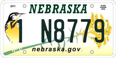 NE license plate 1N8779