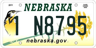 NE license plate 1N8795