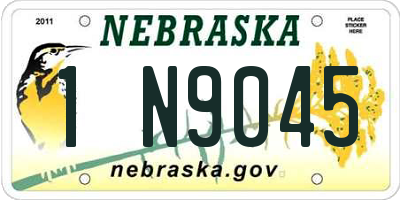 NE license plate 1N9045