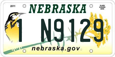 NE license plate 1N9129