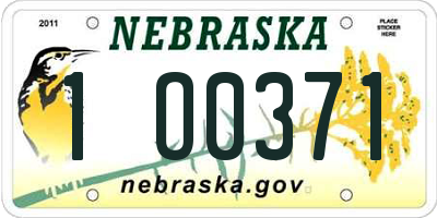 NE license plate 1O0371