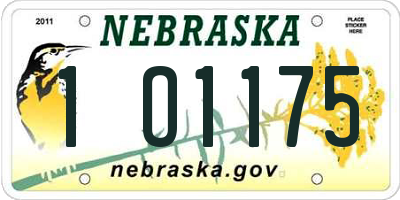 NE license plate 1O1175