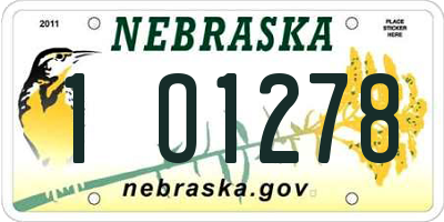 NE license plate 1O1278