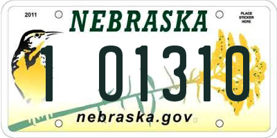 NE license plate 1O1310