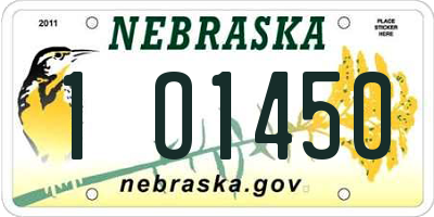 NE license plate 1O1450
