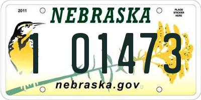 NE license plate 1O1473