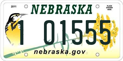 NE license plate 1O1555