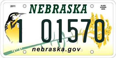 NE license plate 1O1570