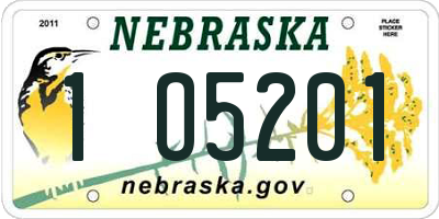 NE license plate 1O5201