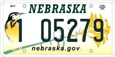 NE license plate 1O5279