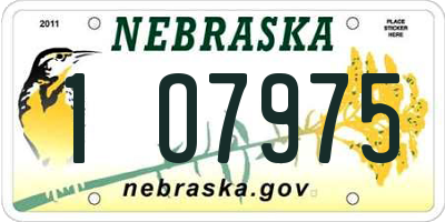 NE license plate 1O7975