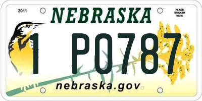 NE license plate 1P0787