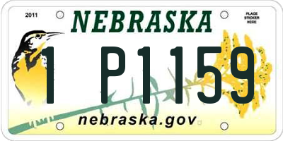 NE license plate 1P1159