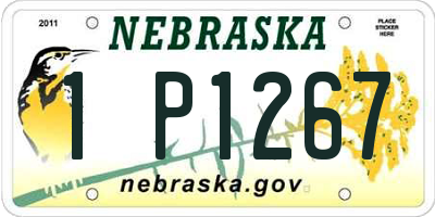 NE license plate 1P1267