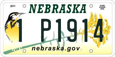 NE license plate 1P1914