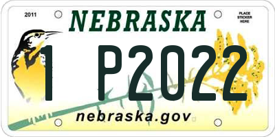 NE license plate 1P2022