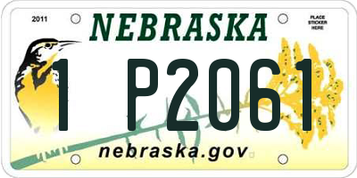 NE license plate 1P2061
