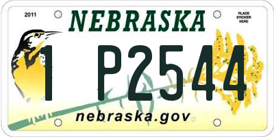 NE license plate 1P2544