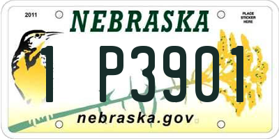 NE license plate 1P3901