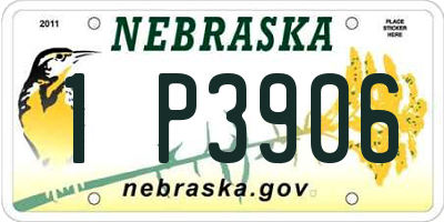 NE license plate 1P3906
