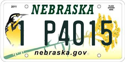 NE license plate 1P4015