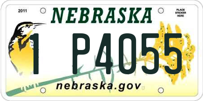NE license plate 1P4055