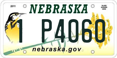 NE license plate 1P4060