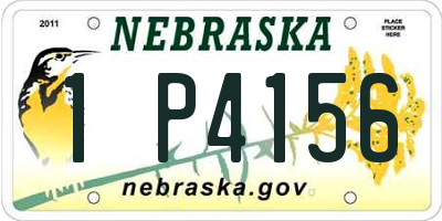 NE license plate 1P4156