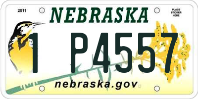 NE license plate 1P4557