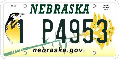 NE license plate 1P4953