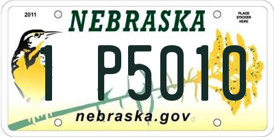 NE license plate 1P5010