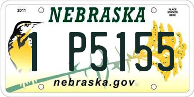 NE license plate 1P5155