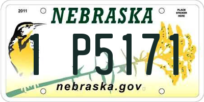 NE license plate 1P5171