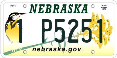 NE license plate 1P5251