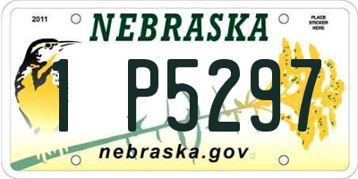 NE license plate 1P5297