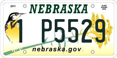 NE license plate 1P5529