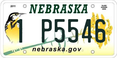 NE license plate 1P5546