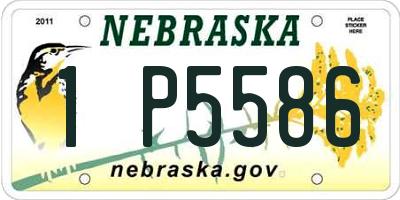 NE license plate 1P5586