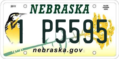 NE license plate 1P5595