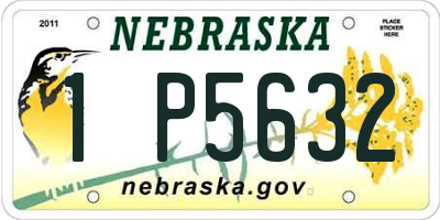 NE license plate 1P5632