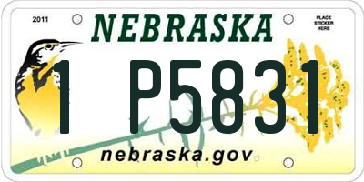 NE license plate 1P5831