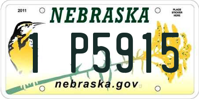 NE license plate 1P5915