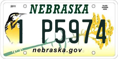 NE license plate 1P5974