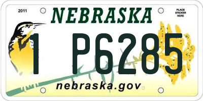 NE license plate 1P6285