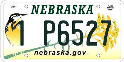 NE license plate 1P6527